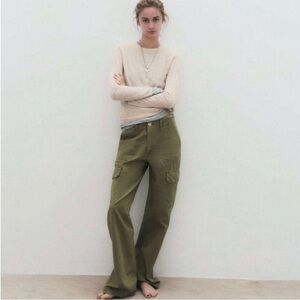 Zara Cargo Pants, ‘Dark Khaki’ or Green